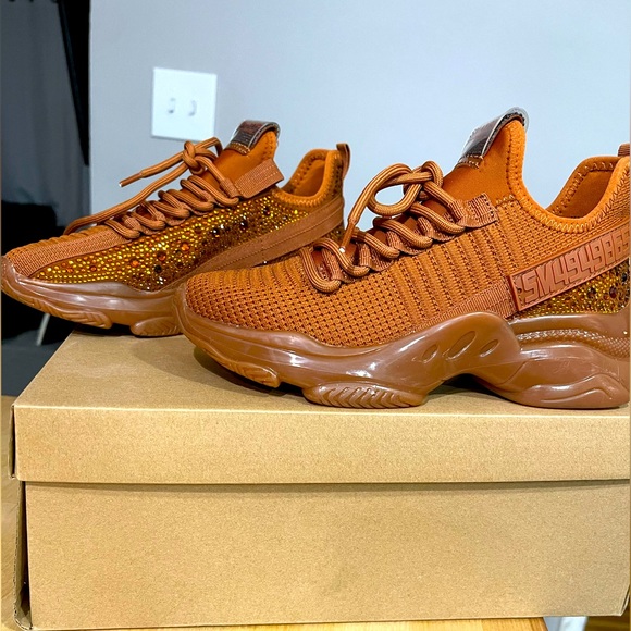 Steve Madden Women's Maxima Sneaker Brown Multi 7.5 - Picture 2 of 6